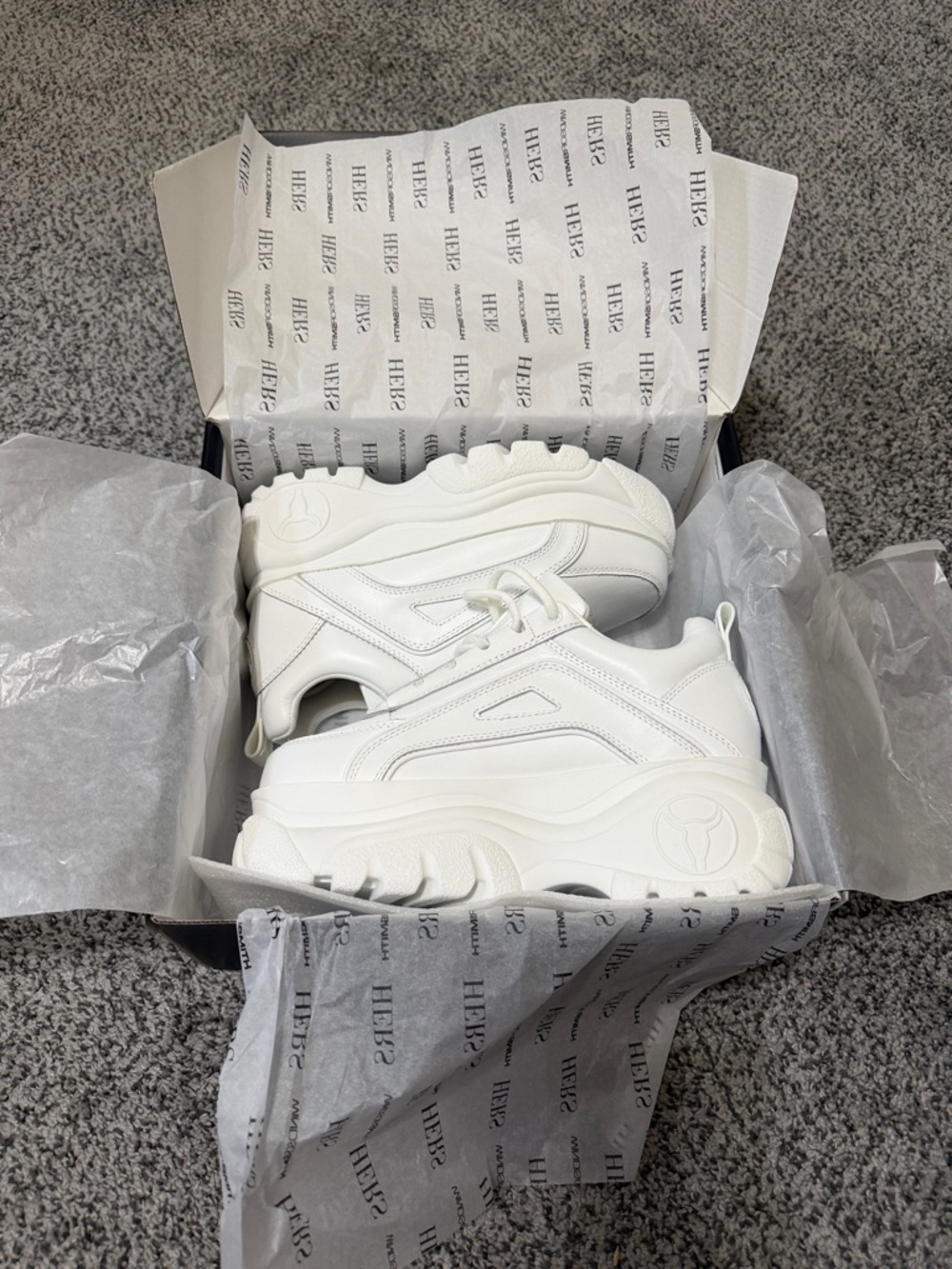 Princess Polly White Platform Chunky Sneakers